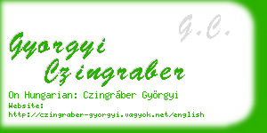 gyorgyi czingraber business card