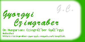 gyorgyi czingraber business card